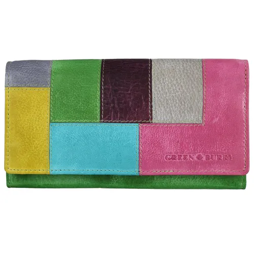 Greenburry Candy Shop Damen Geldbörse Bunt - Damen-Geldbörse in buntem Design mit 9 Kartenfächern und einem praktischen rückseitigen RV-Kleingeldfach für optimale Organisation.