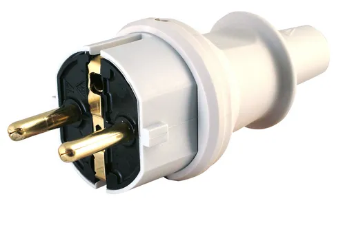 Kopp Stecker mit Knickschutz PVC | Robuster Elektrostecker