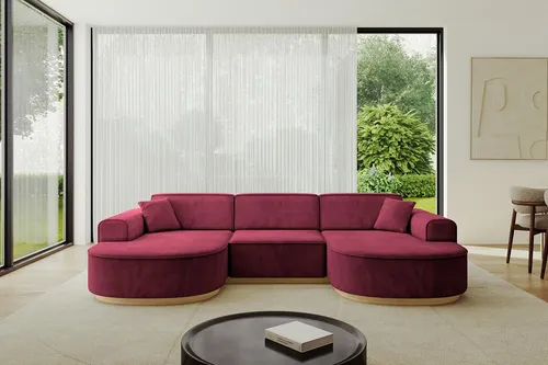 ALTDECOR Ecksofa MARI-U1-v2 in rot von ALTDECOR
