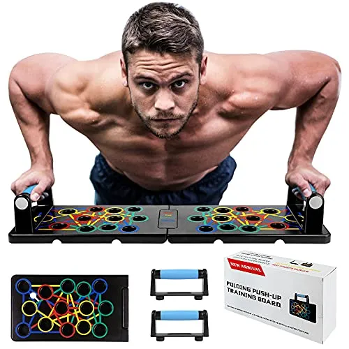 in 1 Liegestütze Brett Faltbare Tragbare Pushup Ständer Heim Fitness Training mit Handgriff für Muskeltraining Effektiv Formen 24