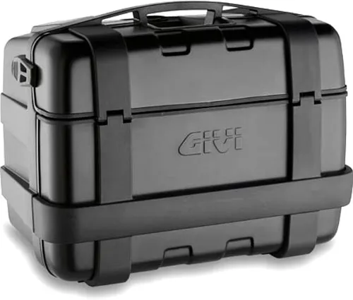 Givi TRK46BPACK2 Trekker 46 Koffer Satz Monokey, Schwarz - Topcase Set mit 46 Litern Volumen, robustes Aluminium Cover und max. Zuladung von 10 kg - ideal für lange Motorradtouren.