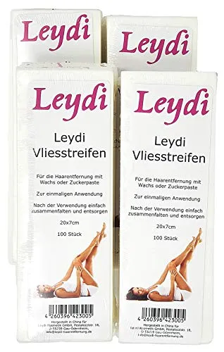 NEU: 400 Leydi Vliesstreifen - für die Haarentfernung mit Warmwachs und Zuckerpaste