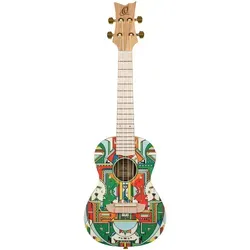 Ortega Guitars Konzert Ukulele Akustisch – Art Series – Fichte, Himalaya (RUAR-HY) - Ukulele – Lebhafter Sound mit Fichtendecke, ideal für Einsteiger und perfekt für unterwegs. Entdecken Sie die farbenfrohen Designs der Art Series!