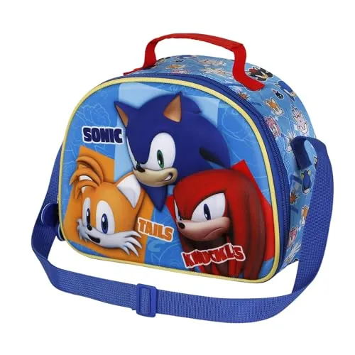 Sonic The Hedgehog - SEGA Unisex Kinder Sonic The Hedgehog - Sega 3D Frühstückstasche 3D Frühstückstasche Trio, Blau Trio, Einheitsgröße