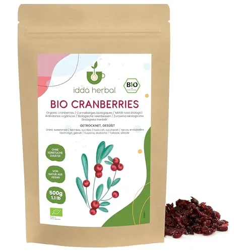 IDDA Herbal Cranberry getrocknet BIO 500g, ganze Cranberries getrocknet