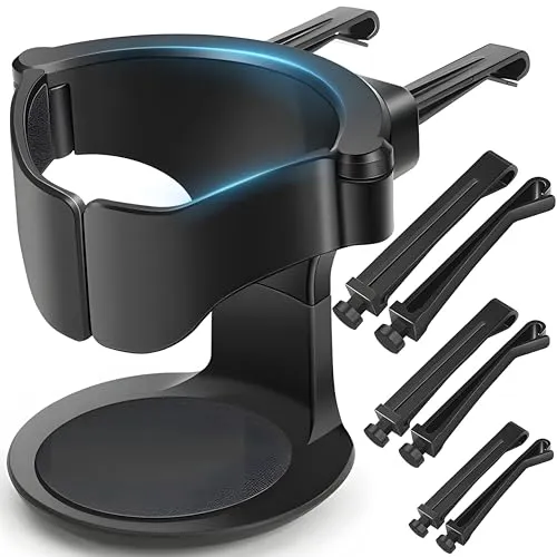 Retoo Getränkehalter Auto KFZ Becherhalter Dosenhalter Flaschenhalter Wasserflaschenhalter Kaffeebecherhalter Auto Lüftungshalterung Für Auto Universeller Multifunktion Verstellbarer Stabile Schwarz