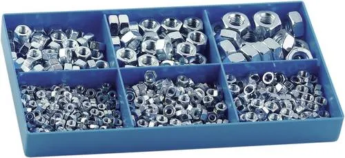 Muttern-Sortiment M3 - M10 DIN 934 Stahl verzinkt 615 Teile 838796