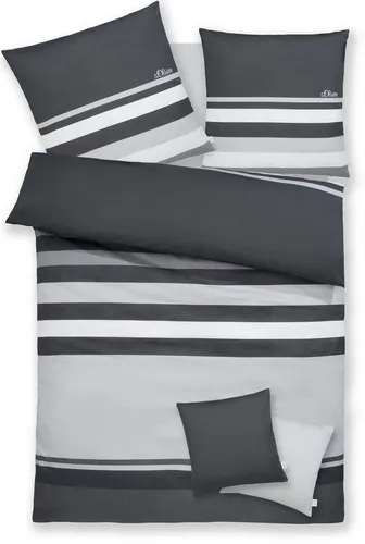s.Oliver Bettwäsche Fenja 135x200/155x220 cm, 2-teilig in grau von s.Oliver