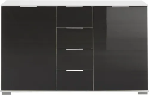 Wimex Kombikommode Easy - Moderne Kombikommode mit eleganten Glasfronten, ideal für Wohnzimmer, Flur oder Schlafzimmer. Bietet viel Stauraum und praktische Schubkästen für Ordnung im Zuhause.