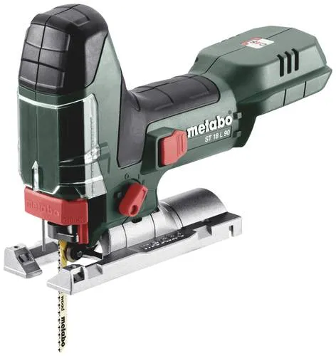 Metabo Stichsäge ST 18 L 90 - Akku-Pendelhub 18V - Sägen: Präzise Akku-Stichsäge mit 90mm Schnittleistung, werkzeuglosem Sägeblattwechsel und griffiger Softgrip-Oberfläche für sicheres Arbeiten.