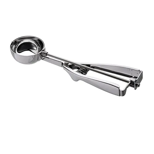 Piazza Professioneller Eislöffel aus Edelstahl mit Portionierer Durchmesser 4,7 cm – Eis- und Süßlöffel, Küchenutensilien mit Design für perfekte Tassen und Kegel – Made in Italy