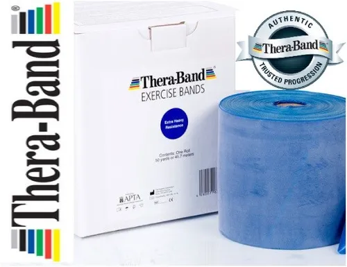 Grundpreis 6,73 €/m, THERABAND, 1,5m, blau, Fitness, Reha, Physio