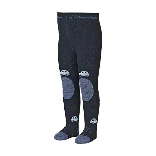 Sterntaler Baby Krabbelstrumpfhose Jungen – Auto-Motiv mit ABS-Noppen an Knie, Spann und Sohle – weiches Innenfutter an Knie- und Sohlenbereich – marine, Größe 80