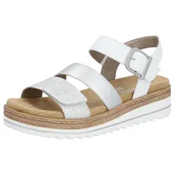 Remonte Keilsandalette - Vegane Sommerschuhe mit Keilabsatz - Wanderschuhe in veganer Verarbeitung, ideal für den Sommer mit gepolsterter, herausnehmbarer Innensohle und leicht profiliertem Laufsohlenmaterial.
