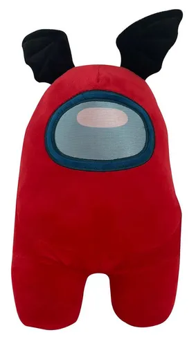 Among Us Plüschfigur Plüsch Among Us, Rot, Fledermausohren - Plush Toy, Plüschfigur 100% Ba
