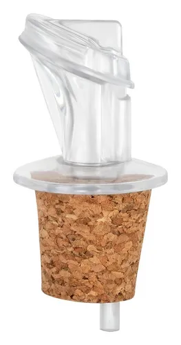 Kork-Deko.de Flaschenausgießer Flaschenausgießer aus Kunststoff mit Presskorken, für ein sauberes Ausgießen