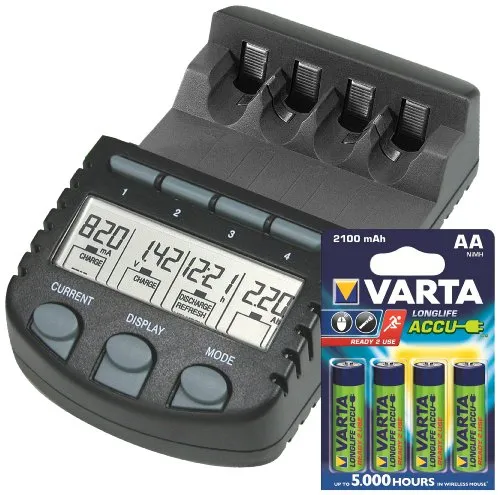 Technoline BC 700 Set Akku-Ladegerät für V56706 schwarz von Technoline