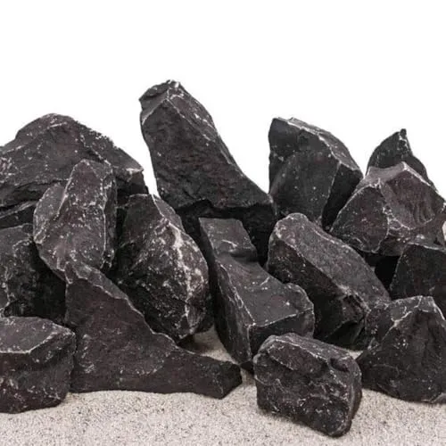 AquaOne Aquarium Steine Schwarzer Felsen I Natursteine Gr.XXL 1 Stück 4-8kg pro Stein I Aquascaping Gestein Schwarz Dekoration Terrarium Nanobecken Landschaft