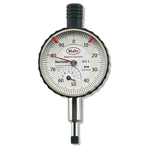 Kleinmessuhr MarCator 5mm - Präzisionsmesswerkzeug für exakte Messungen bis 5mm, ideal für Werkstätten und industrielle Anwendungen, inklusive schützendem Etui.