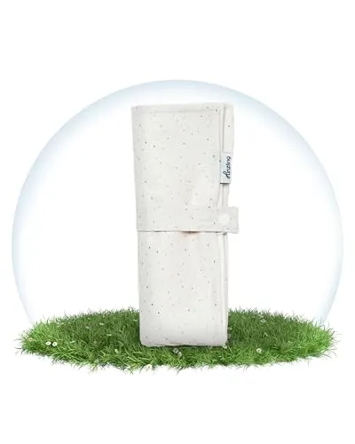 Hinzling Wickelunterlage für Unterwegs - Vanilla Sprinkles - Abwaschbare, Schadstofffreie, Nachhaltige und Moderne Unterlage - Must-Have Baby Reise Zubehör