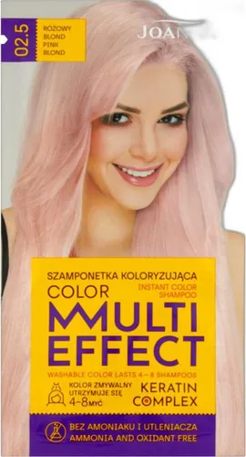 JOANNA_Multi Effect Keratin Complex Color Instant Color Shampoo Färbeshampoo 02.5 Rosa Blond 35g