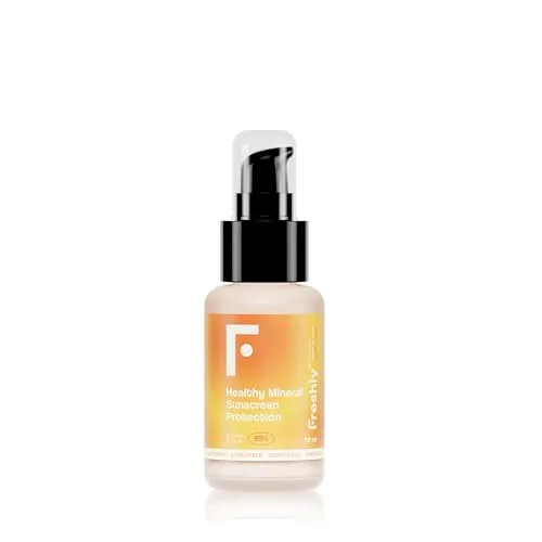 Freshly Cosmetics Healthy Mineral Sunscreen SPF50+ 50 ml - Sonnenschutzmittel mit mineralischem Lichtschutzfaktor 50+, schützt die Haut effektiv vor schädlicher UV-Strahlung und ist ideal für empfindliche Haut.