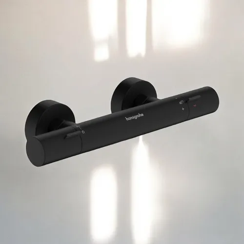 hansgrohe Ecostat Fine Duschthermostat Aufputz - Duscharmaturen mit EcoStop+ Taste zur Wasserverbrauchsbegrenzung auf 6 l/min, Sicherheitssperre bei 40 °C für mehr Sicherheit und Komfort.