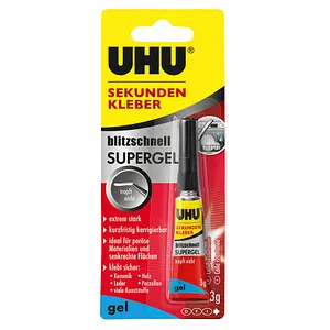 UHU blitzschnell SUPERGEL Sekundenkleber 3,0 g, 1 St.