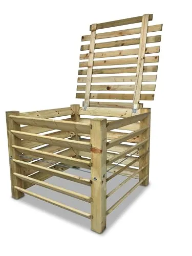 GartenDepot24 Komposter Brettkomposter aus Holz mit Deckel 100x100x80 cm - ca. 650 L