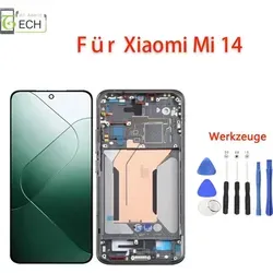 Original Xiaomi Mi 14 23127PN0CC LCD Display mit Rahmen