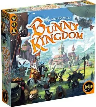 Iello Jeu Bunny Kingdom - Gesellschaftsspiel für 2-4 Spieler, strategisches Eroberungsabenteuer mit einzigartigen Platzierungsmechaniken und Richard Garfield Design
