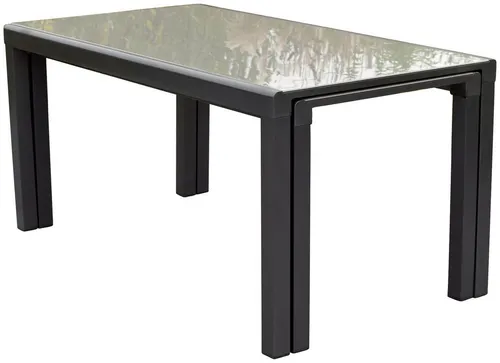Merxx Flex Ausziehtisch 160/320 cm - Gartentisch mit flexiblem Design, erweiterbar von 160 cm auf 320 cm, ideal für Feste und gesellige Runden, aus pulverbeschichtetem Aluminium und Sicherheitsglas.