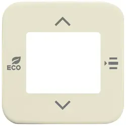 Busch-Jaeger 6109/03-212 Zentralscheibe für Raumtemperaturregler mit und ohne CO2-Feuchte-Sensor, weiß glänzend, Busch-Duro 2000 SI, KNX