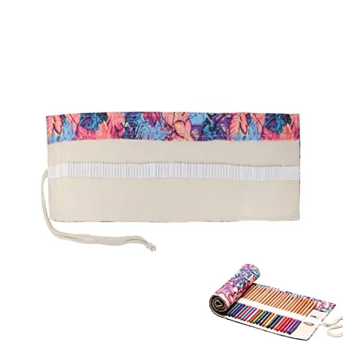 Eabdice Buntstifte-Rolle für 48 Buntstifte, Buntstift-Rolle Pencil, Bleistiftrolle, Handgefertigt, Geeignet für Erwachsene, Studenten und Bilderliebhaber(Ahornblatt)