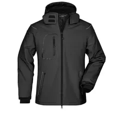 Herren Winter Softshelljacke JN1000, schwarz, Größe M - Funktionsjacken - Modische und winddichte Softshelljacke für optimale Wärme und Tragekomfort im Winter.