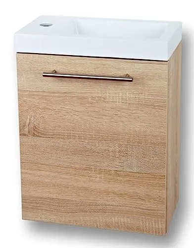 Home36 Badmöbel-Set Fantasy - Komplettprogramm für Badezimmer, modernes Design mit pflegeleichtem Keramik Waschbecken und geräumigem Unterschrank für platzsparende Lösungen.