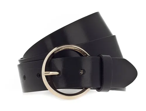 Vanzetti Ledergürtel schwarz W80 - Hochwertiger Gürtel aus 100% Leder, ideal für den casual Look. Perfekte Passform in Größe W80 und zeitloses unifarbenes Design.