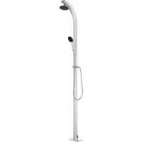vidaXL Gartendusche 215 cm Aluminium – Witterungsbeständig und Modern - Poolzubehör mit modernem Design, witterungsbeständigem Aluminium und flexibler Handbrause für ein entspannendes Duscherlebnis im Freien.