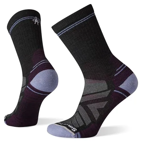 Smartwool Women Hike Light Cushion Crew Socks - Charcoal (S (34-37)) - Sportsocken mit ZQ-zertifizierter Merinowolle, bieten hervorragenden Tragekomfort und Atmungsaktivität für lange Wanderungen. Ideal für aktive Frauen!