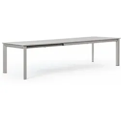 BIZZOTTO Ausziehbarer Tisch Konnor 200-300 cm - Esstisch für Garten und Terrasse, aus pulverbeschichtetem Aluminium, mit praktischem Verlängerungsmechanismus für bis zu 300 cm – ideal für gesellige Mahlzeiten im Freien.