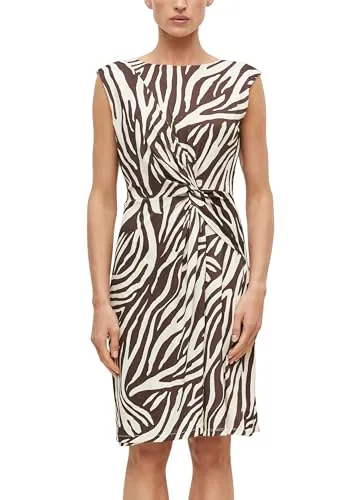 s.Oliver Damen Kleid – Jersey, Wickel-Optik mit Ziernaht - Ärmelloses Jersey-Kleid für Damen mit angenehmem Tragekomfort und fließender Haptik. Die Wickel-Optik und der dekorative Knoten setzen stilvolle Akzente für verschiedene Anlässe.