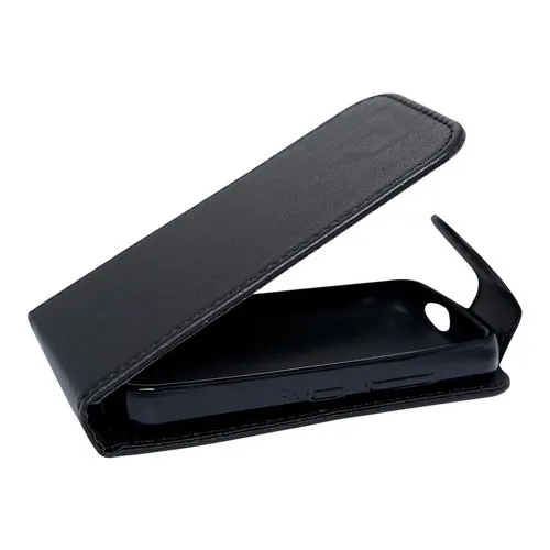 Mobilfunk Krause - Flip Case Etui Handytasche Tasche Hülle für Nokia C5-03 (Schwarz)