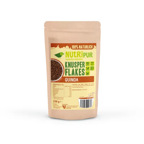 Quinoa Knusperflakes - gekeimt und knusprig | Müsli Topping von NutriPur