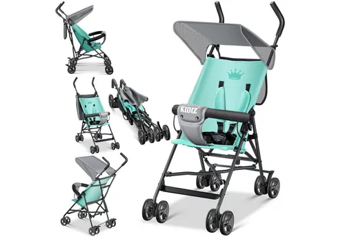 KIDIZ Kombi-Kinderwagen CITY Buggy, klappbar und sportlich - Kombikinderwagen in grün, leicht faltbar und ideal für aktive Familien. Perfekt für Ausflüge und den Alltag.