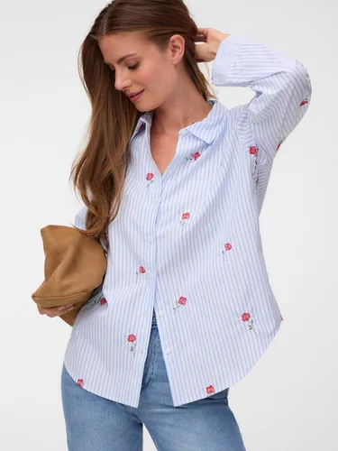 Vero Moda Hemdbluse VMTIRA LS SHIRT WVN in Weiß