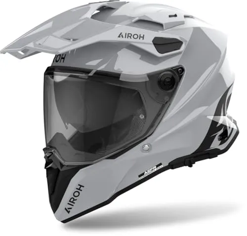 Airoh Commander 2 Color Endurohelm - Grau - S - Motorradhelm für Abenteuerliebhaber mit innovativem ASN-System zur Aufprallreduzierung und optimaler Belüftung. Extra breites Visier und Pinlock 120 XLT inklusive für maximalen Fahrkomfort.