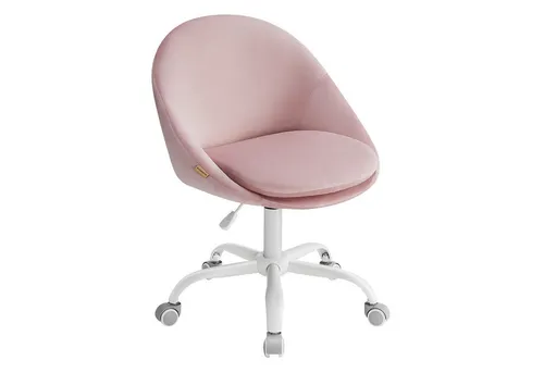 SONGMICS Samt Bürostuhl in Pastellrosa in pink von SONGMICS