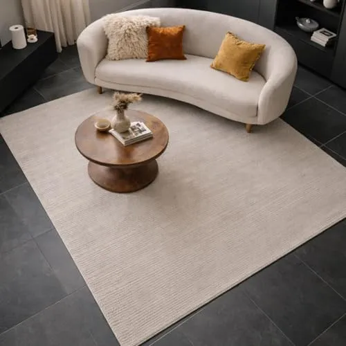 Carpetilla Teppich Wohnzimmer Schlafzimmer Kurzflor Robust Hoch-Tief-Effekt Modern 3D Size:80x150