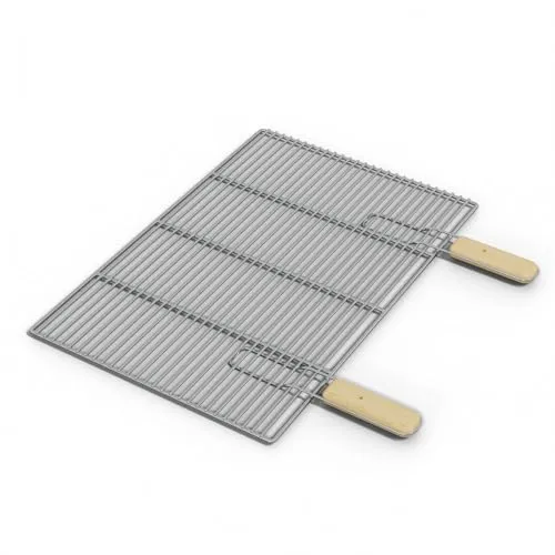 Edelstahl Grillrost 60x40cm mit abnehmbaren Griffen