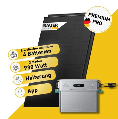 Watt Bifazial Komplettset Balkonkraftwerk Zendure Solarflow 800 Pro 2 - Effizientes Balkonkraftwerk mit bifazialen Solarmodulen und leistungsstarkem Zendure Speicher. Maximale Erträge durch innovative Zelltechnologie und intelligente Energiesteuerung per App.